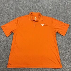 Texas Longhorns Polo Shirt Mens 2XL Orange NCAA Football We Are Texas Top